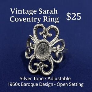 💍 Vintage Sarah Coventry Ring – Silver Tone – $25